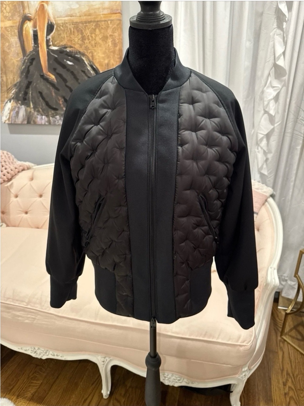 Under Armour Black Quilted Bomber Jacket